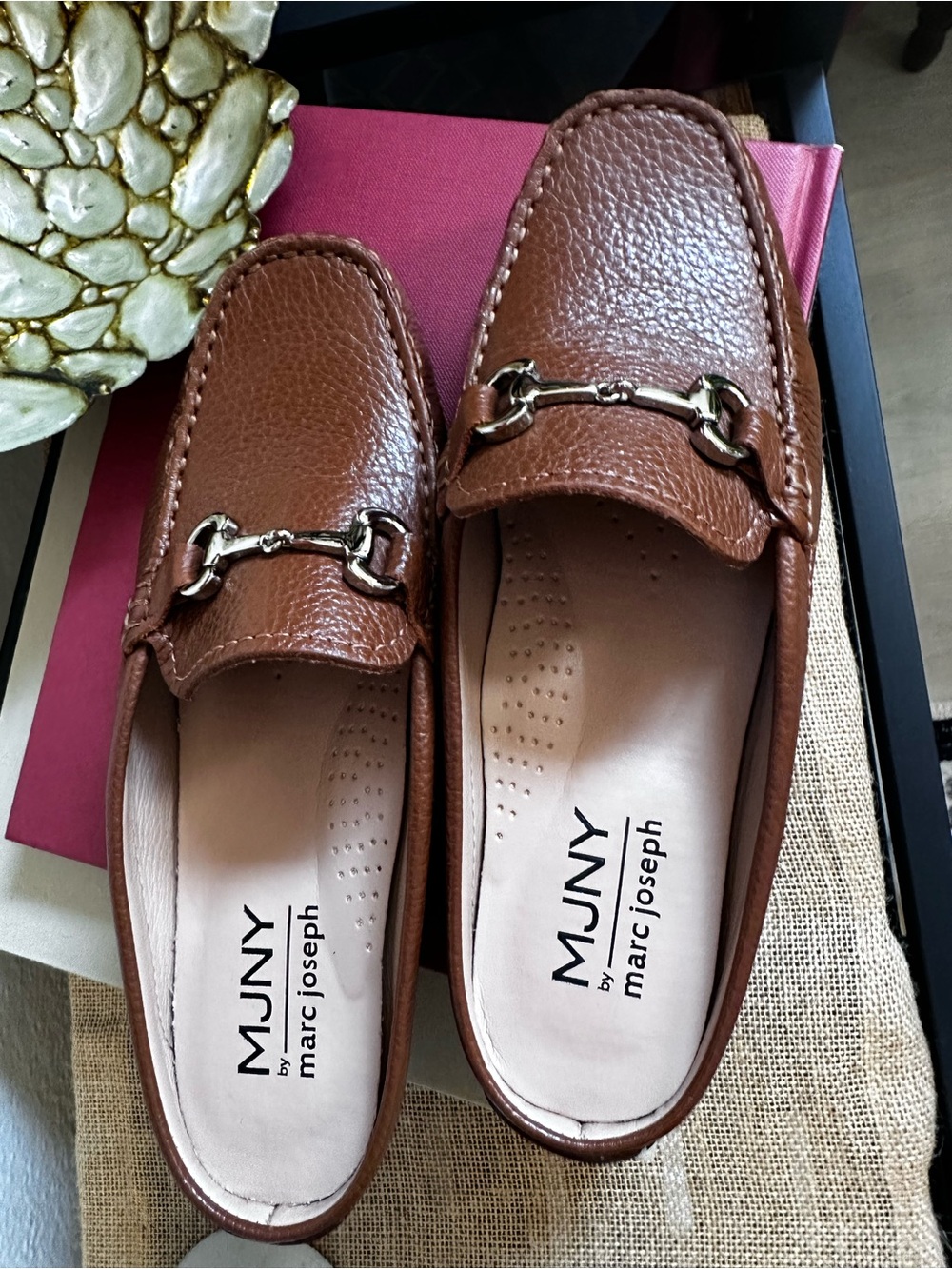 Marc Joseph New York Women's Ocean Drive Mule Loafer Flat NWOT - Picture 2 of 4